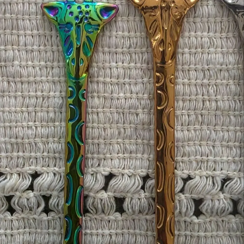 Giraffe Handle Spoon Set - Multicolor